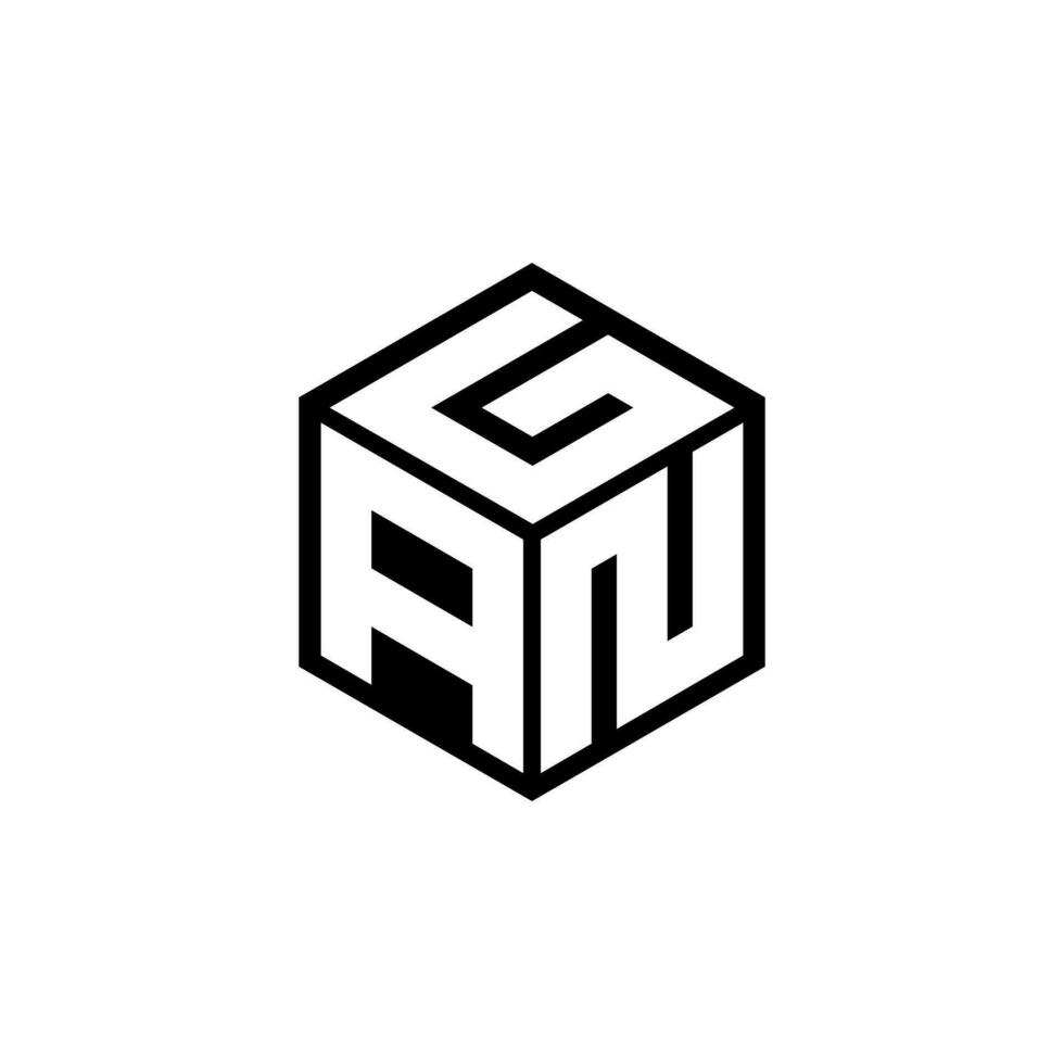 ANG letter logo design in illustration. Vector logo, calligraphy designs for logo, Poster, Invitation, etc.