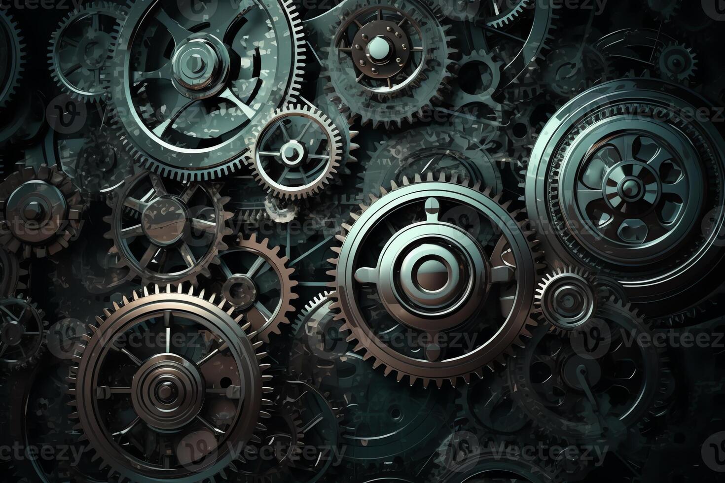 Background of digital gears. photo