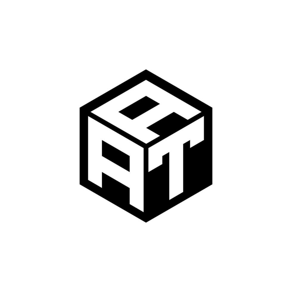 ATA letter logo design in illustration. Vector logo, calligraphy designs for logo, Poster, Invitation, etc.
