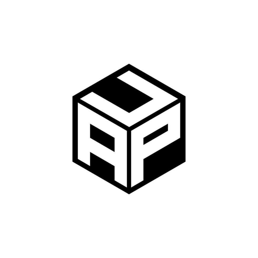 APU letter logo design in illustration. Vector logo, calligraphy designs for logo, Poster, Invitation, etc.