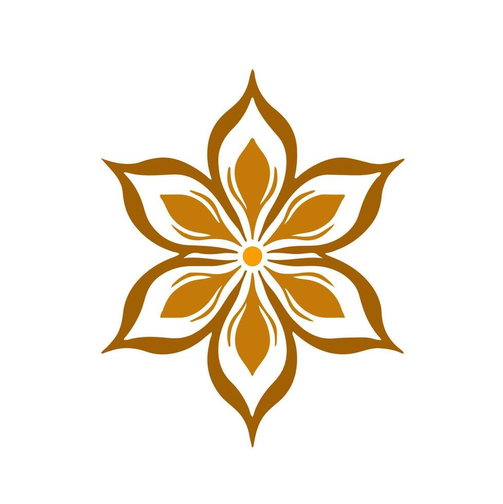 Traditional Thai flower ornament design Icon vector