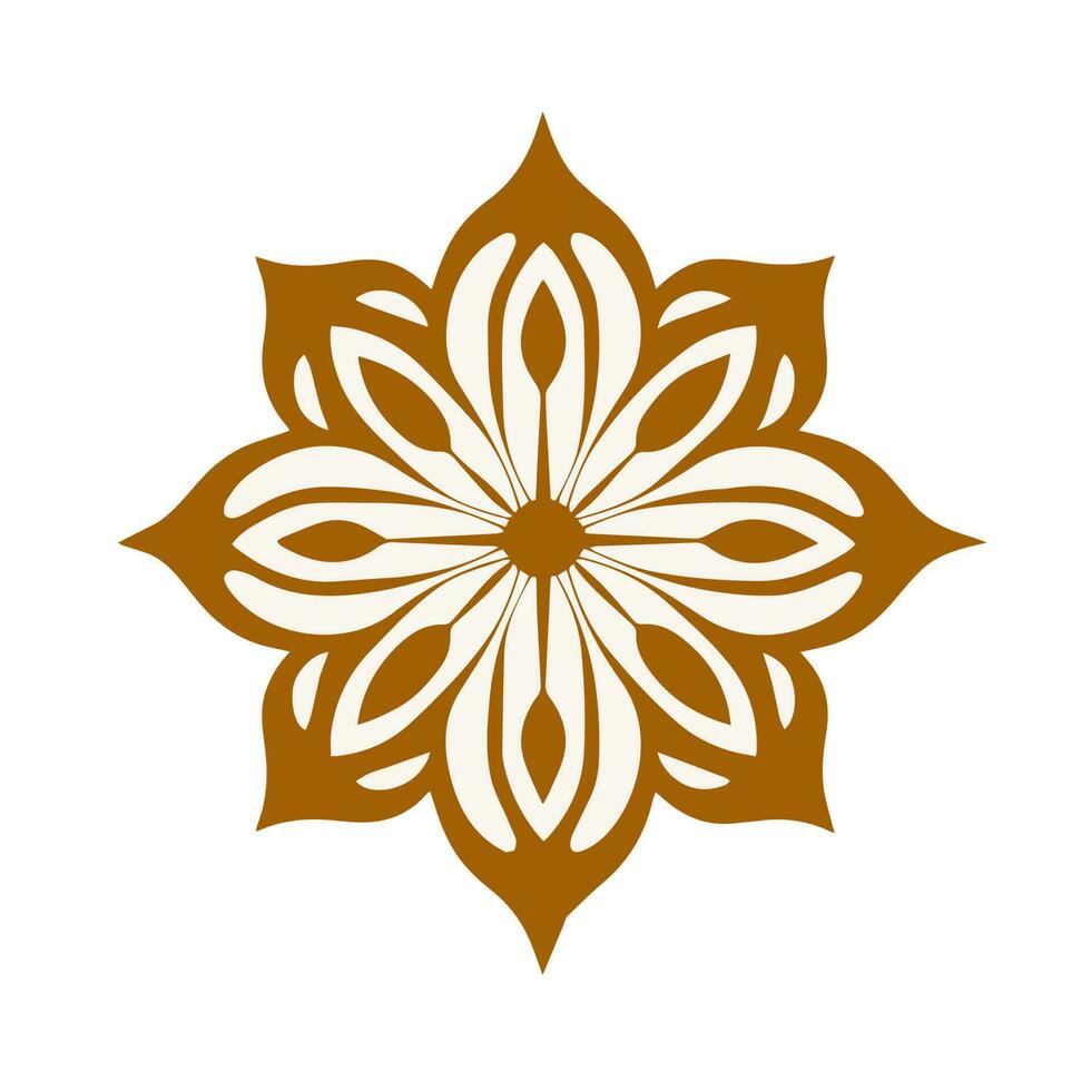 Traditional Thai flower ornament design Icon vector