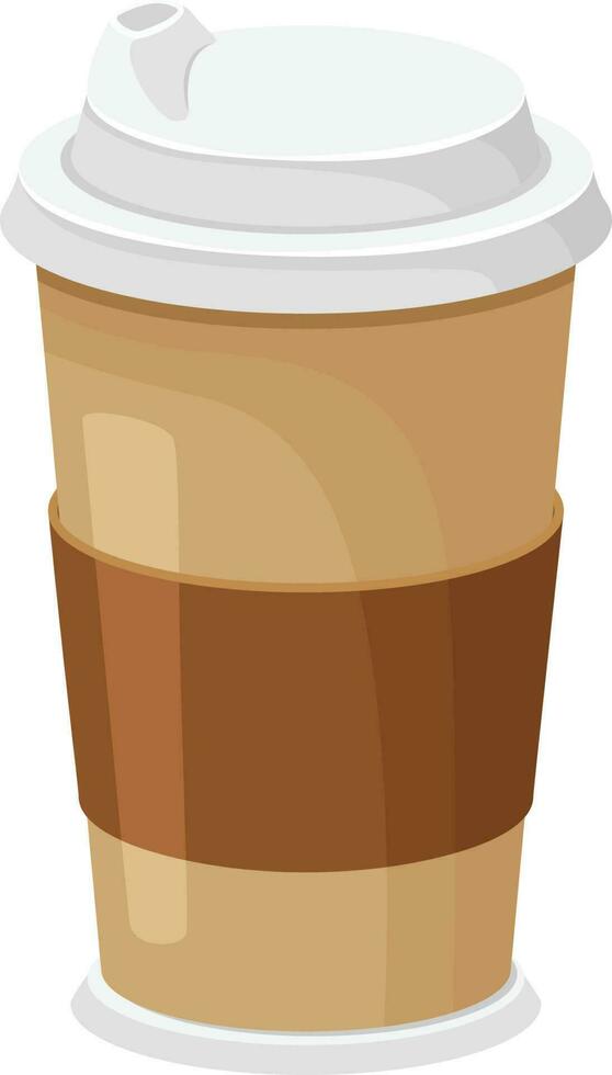 Cup of coffee for take away isolated vector