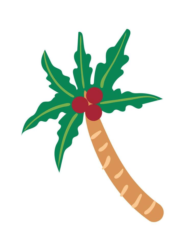 Coconut palm for paradise beach isolated on white vector