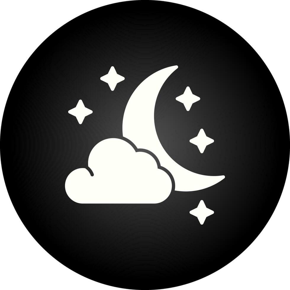 icono de vector de noche estrellada