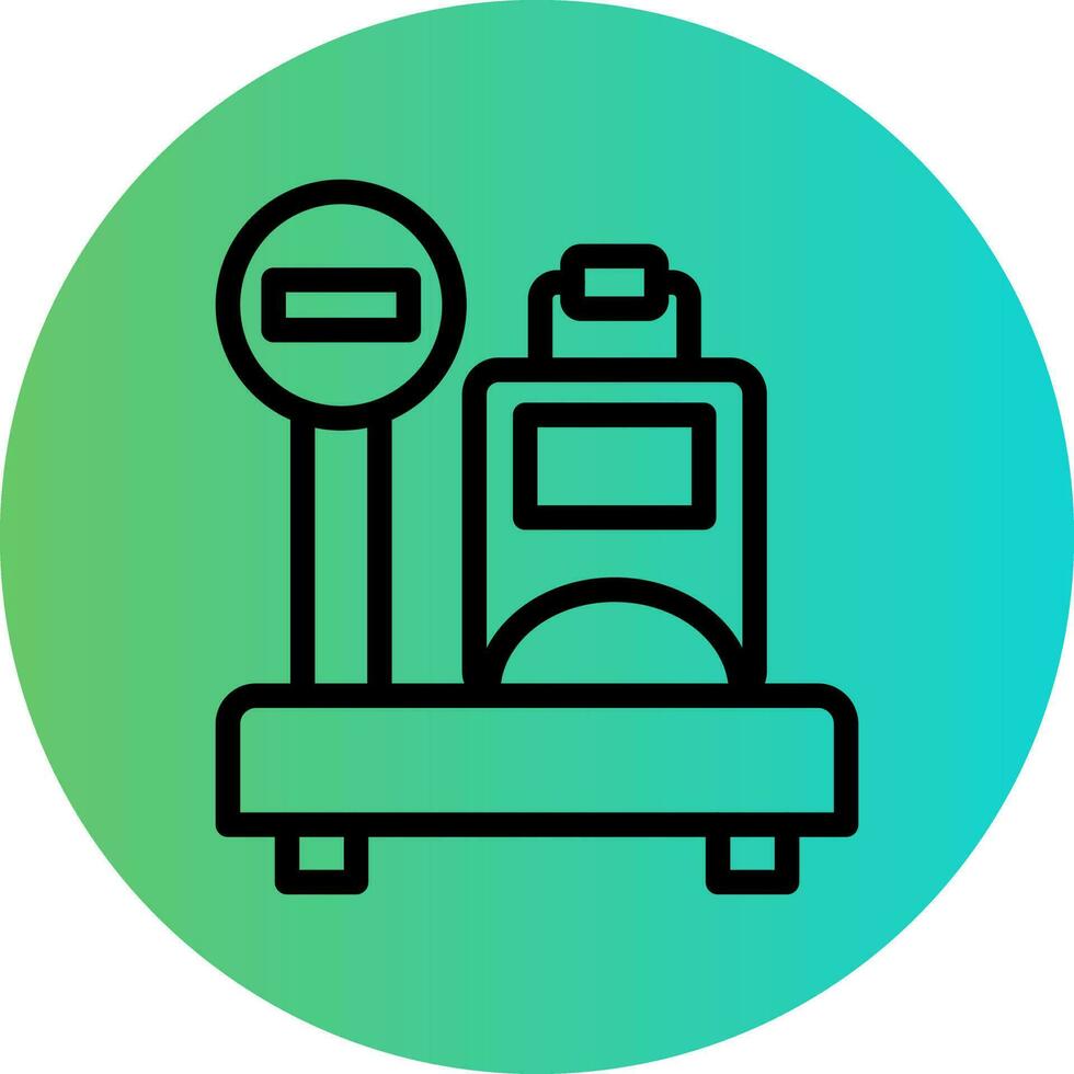 Luggage Scale Vector Icon Design