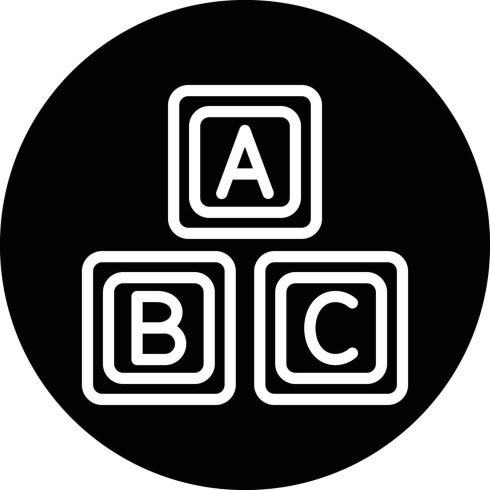 a B C bloques vector icono diseño