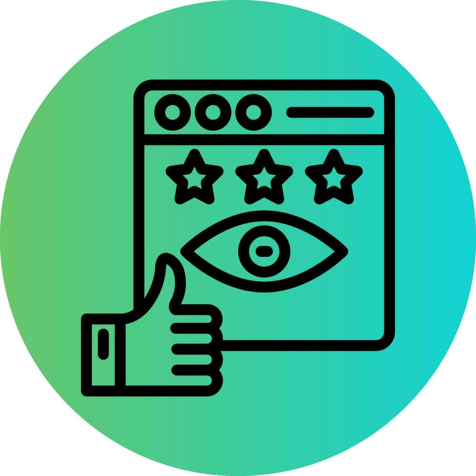 Impression Rate Vector Icon Design