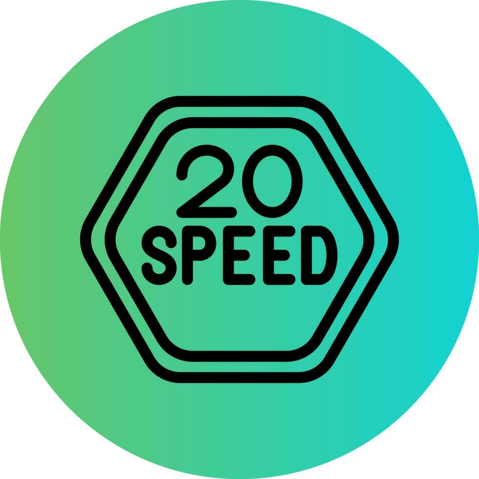 Speed Limit Vector Icon Design