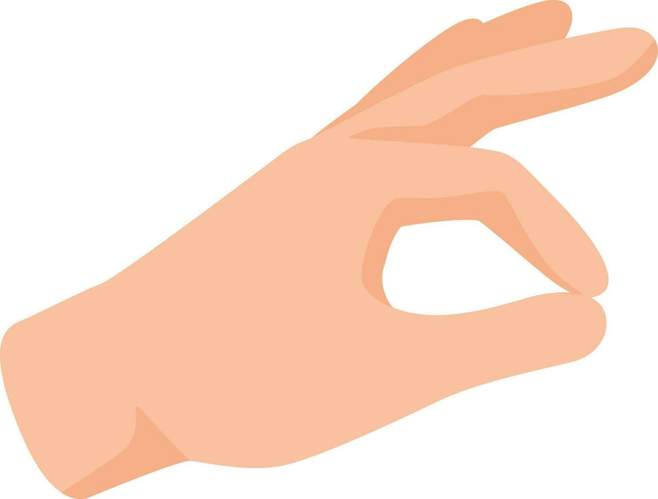 Gesture human fingers ok, all right isolated vector