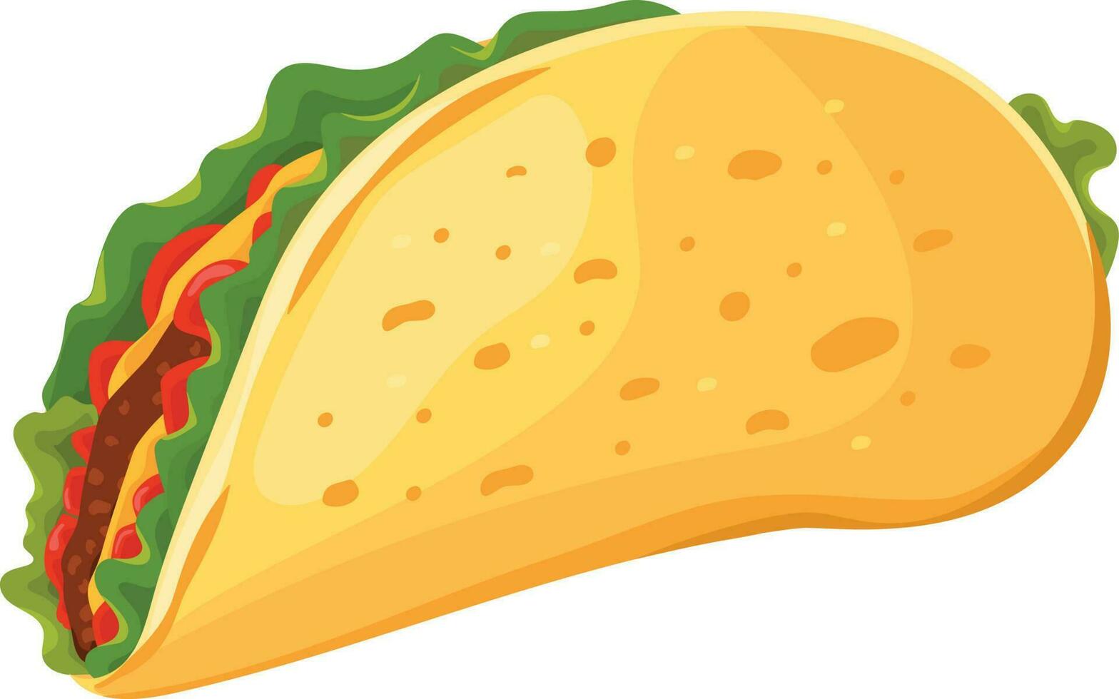 Fast food meal, pita with meat and sauce vector