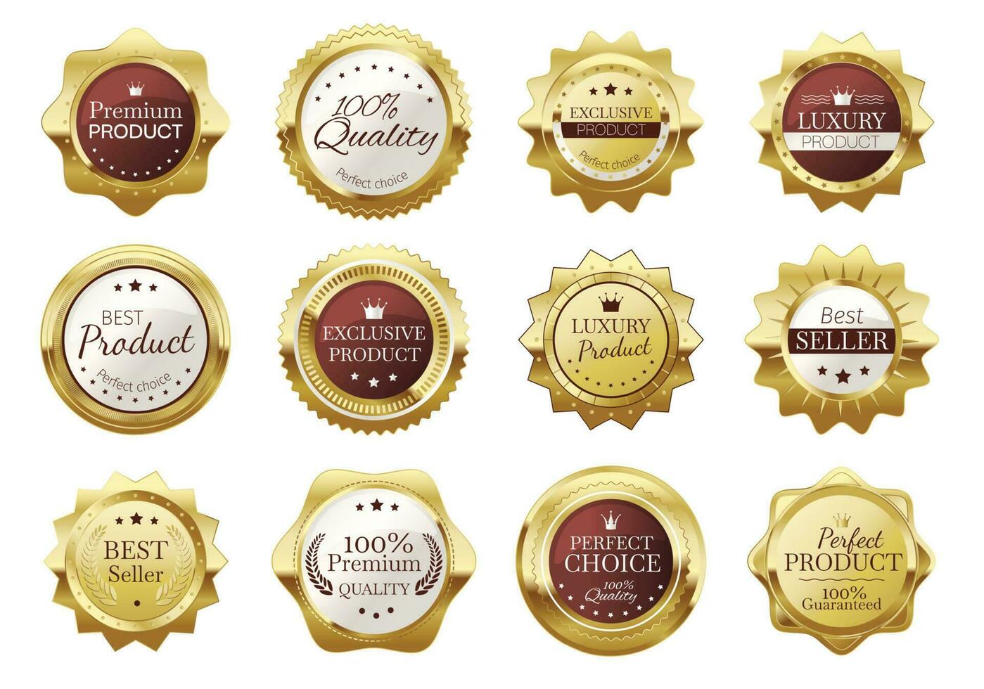 Premium Vector  Top rated gold vector emblem, top rated label stamp