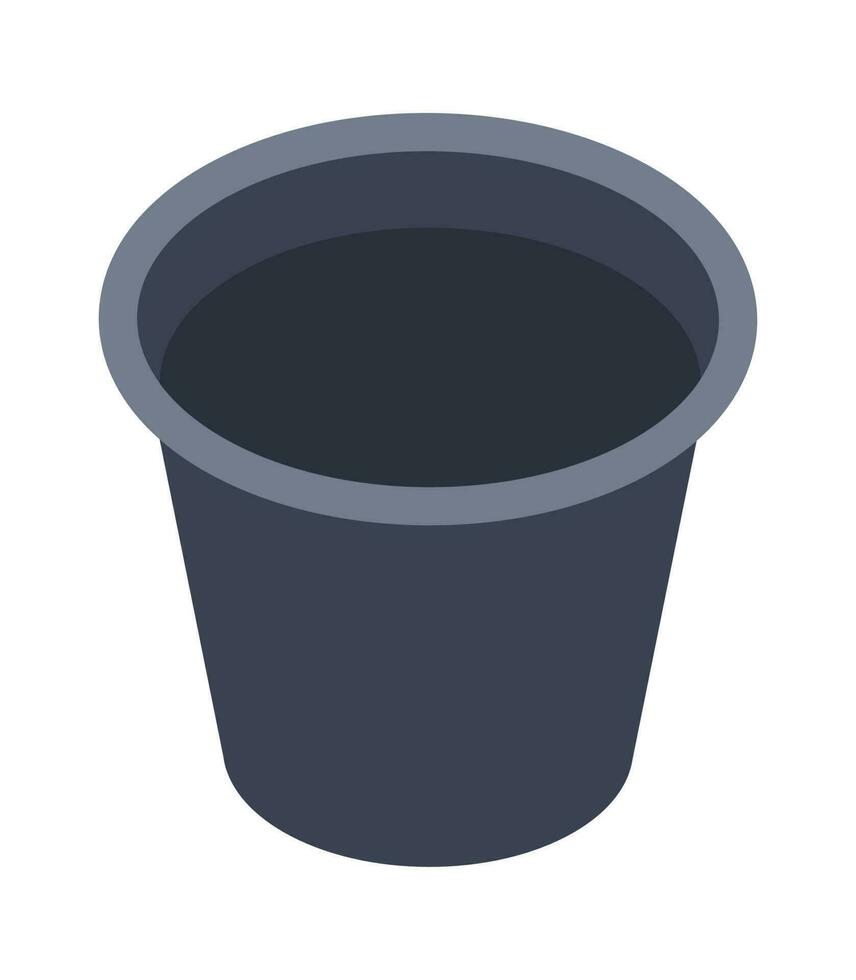 3d bucket mockup icon for game project vector