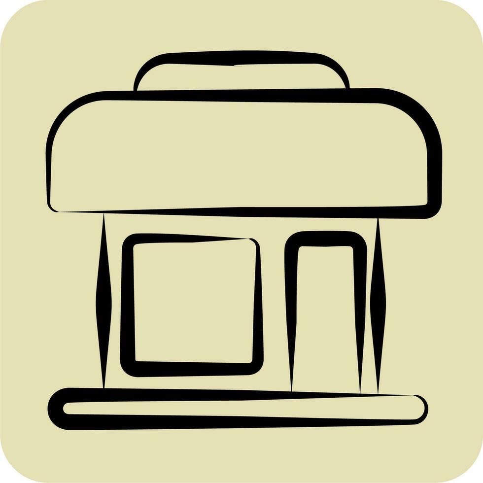 Icon Clothing Shop. related to Black Friday symbol. glyph style. shopping. simple illustration vector