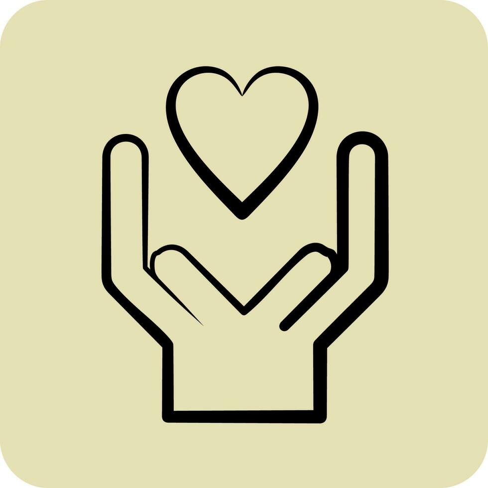 Icon Kind. related to Volunteering symbol. glyph style. Help and support. friendship vector