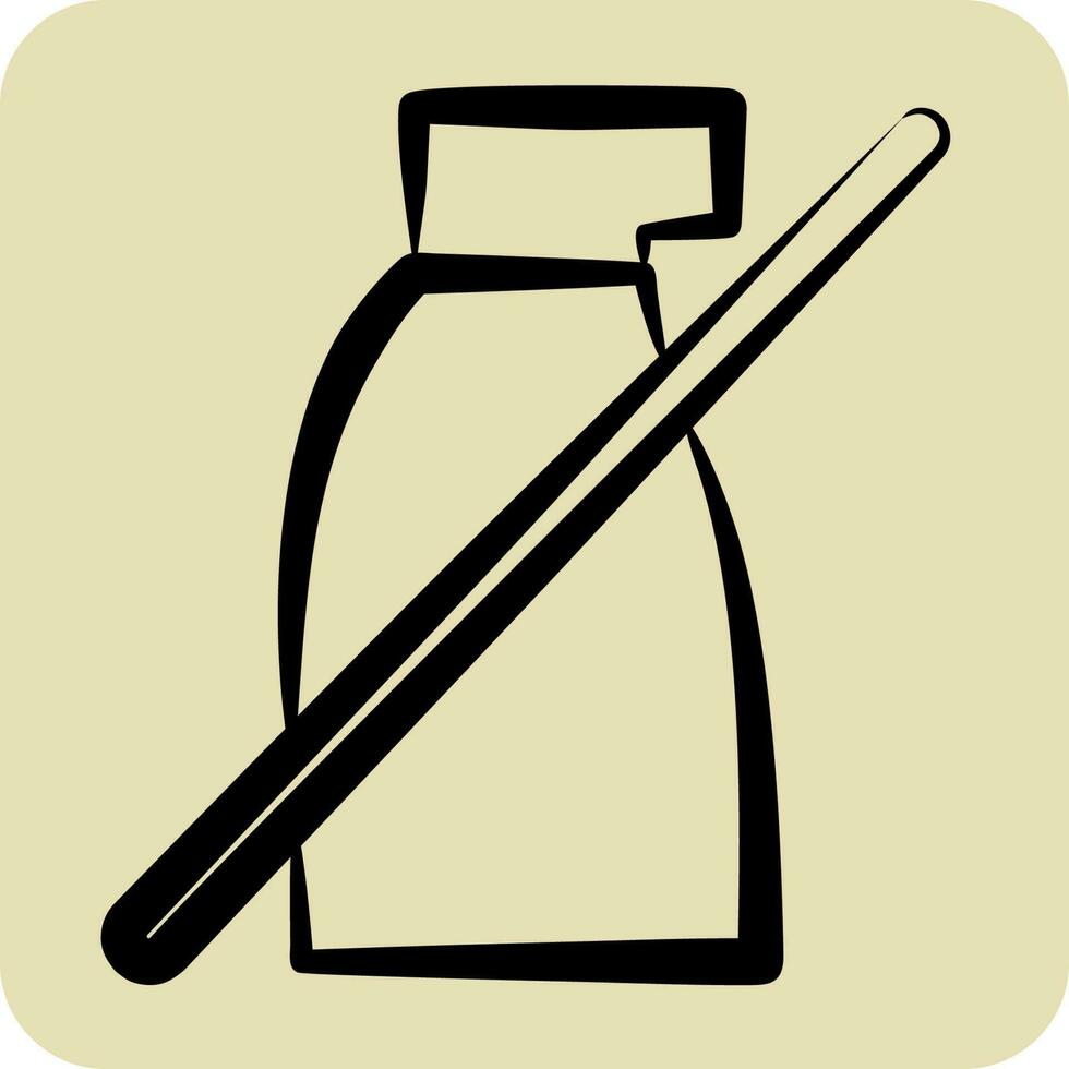 Icon No Pestisides. related to CBD Oil symbol. glyph style. simple design editable. simple illustration vector