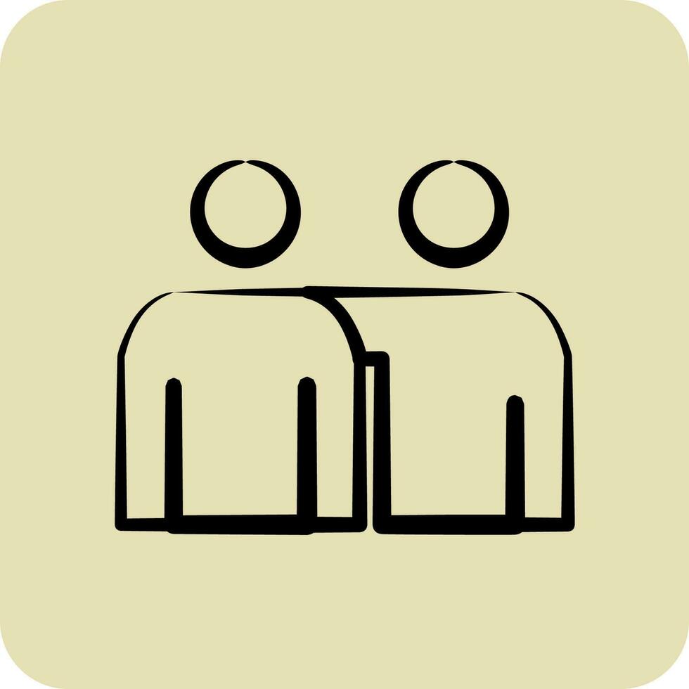 Icon Mentoring. related to Volunteering symbol. glyph style. Help and support. friendship vector