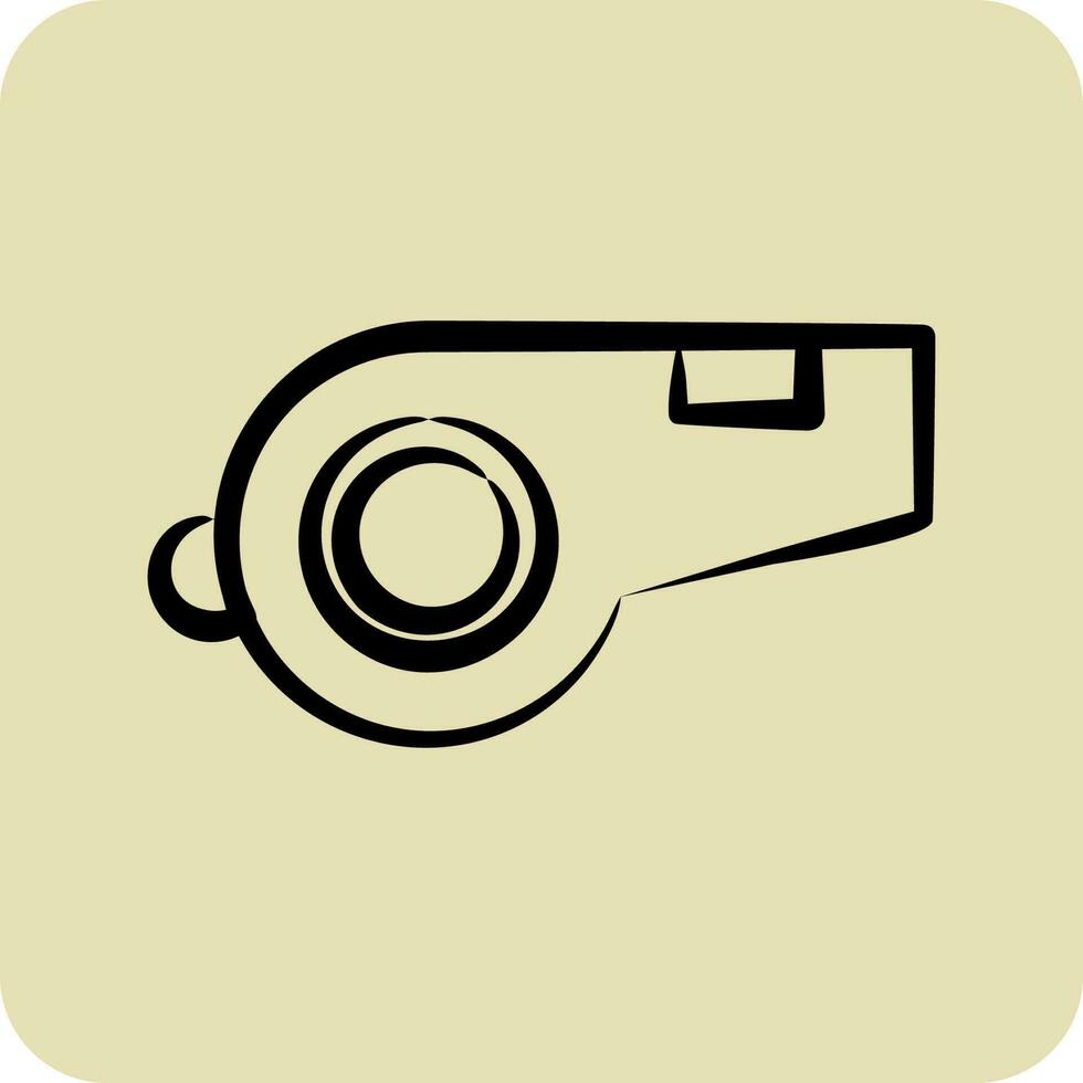 Icon Whistle. related to Sports Equipment symbol. hand drawn style. simple design editable. simple illustration vector