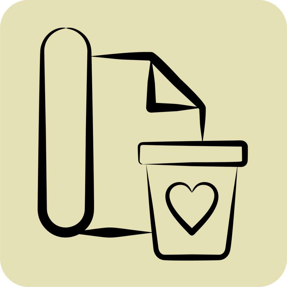 Icon Wrapping. related to Black Friday symbol. glyph style. shopping. simple illustration vector