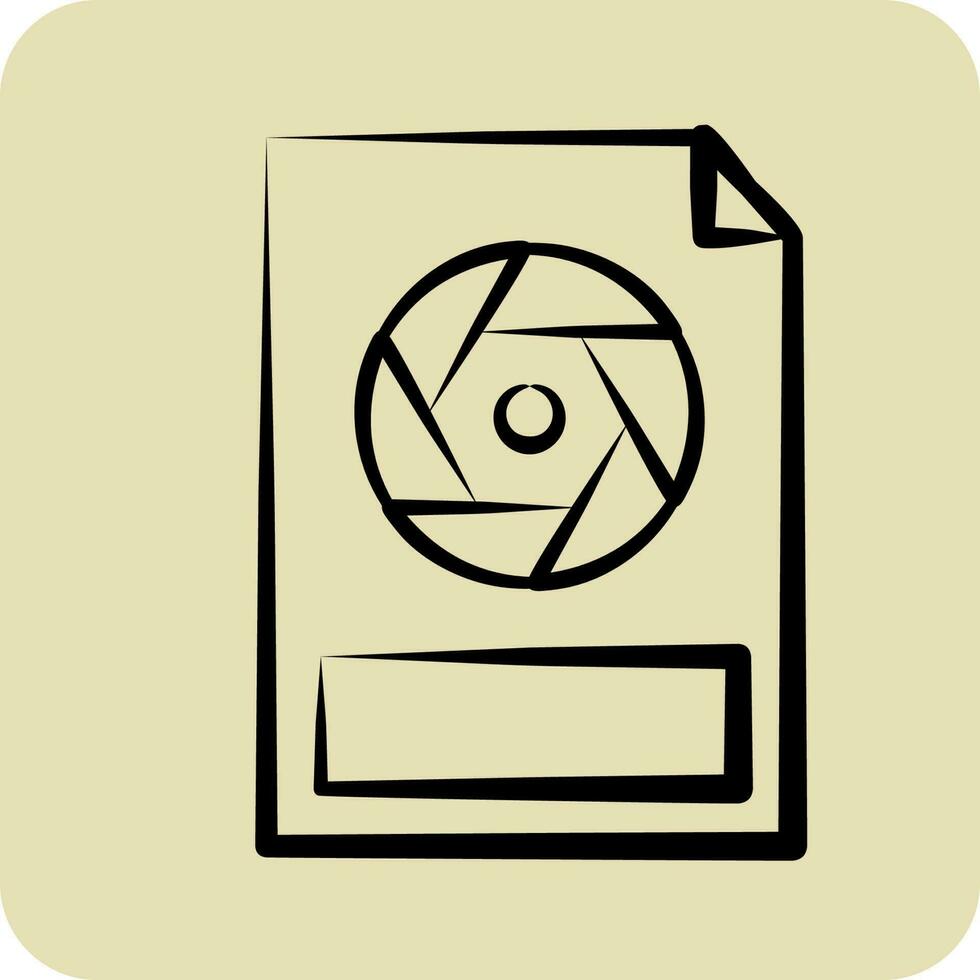 Icon Raw. related to Photography symbol. hand drawn style. simple design editable. simple illustration vector