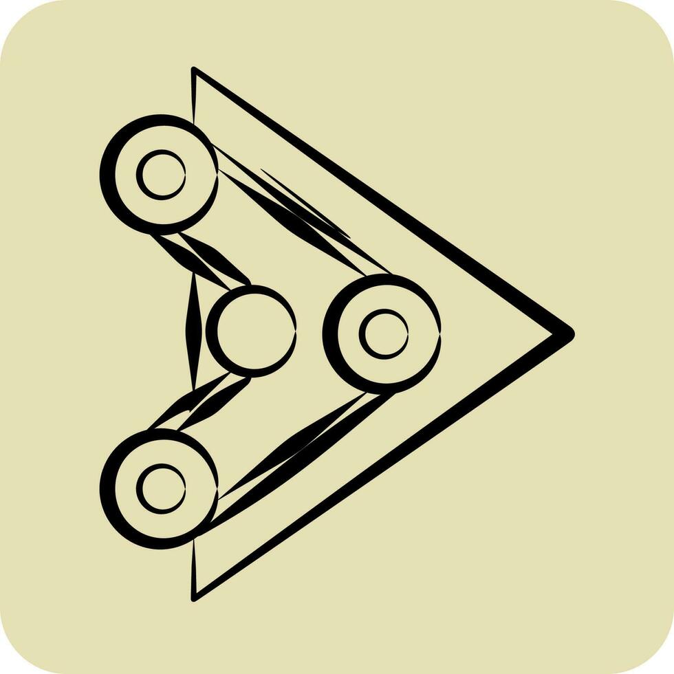 Icon Cambelt. related to Car Service symbol. Glyph Style. repairin. engine. simple illustration vector