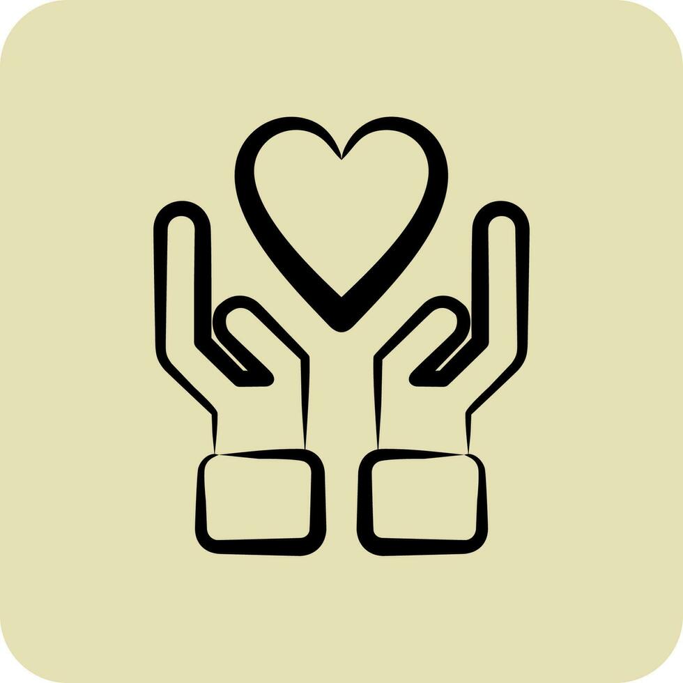Icon Care. related to Family symbol. glyph style. simple design editable. simple illustration vector