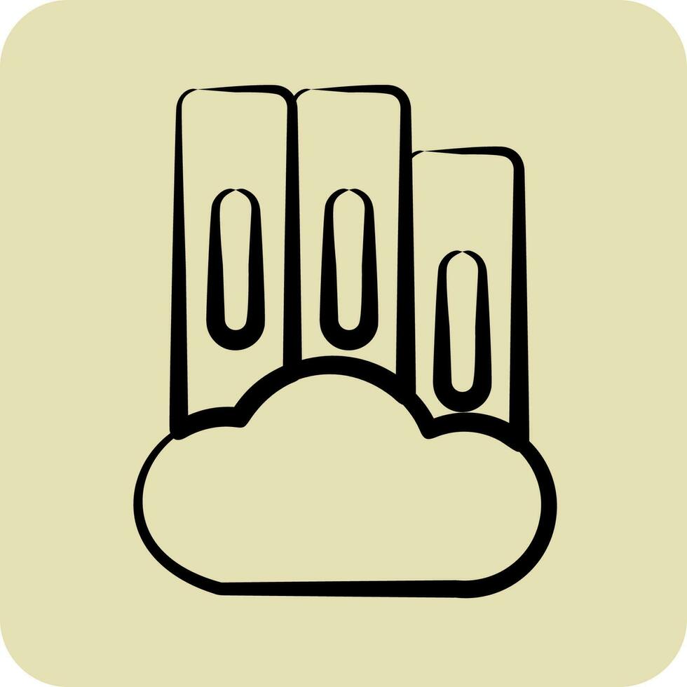 Icon Digital Library. related to Education symbol. glyph style. simple design editable. simple illustration vector