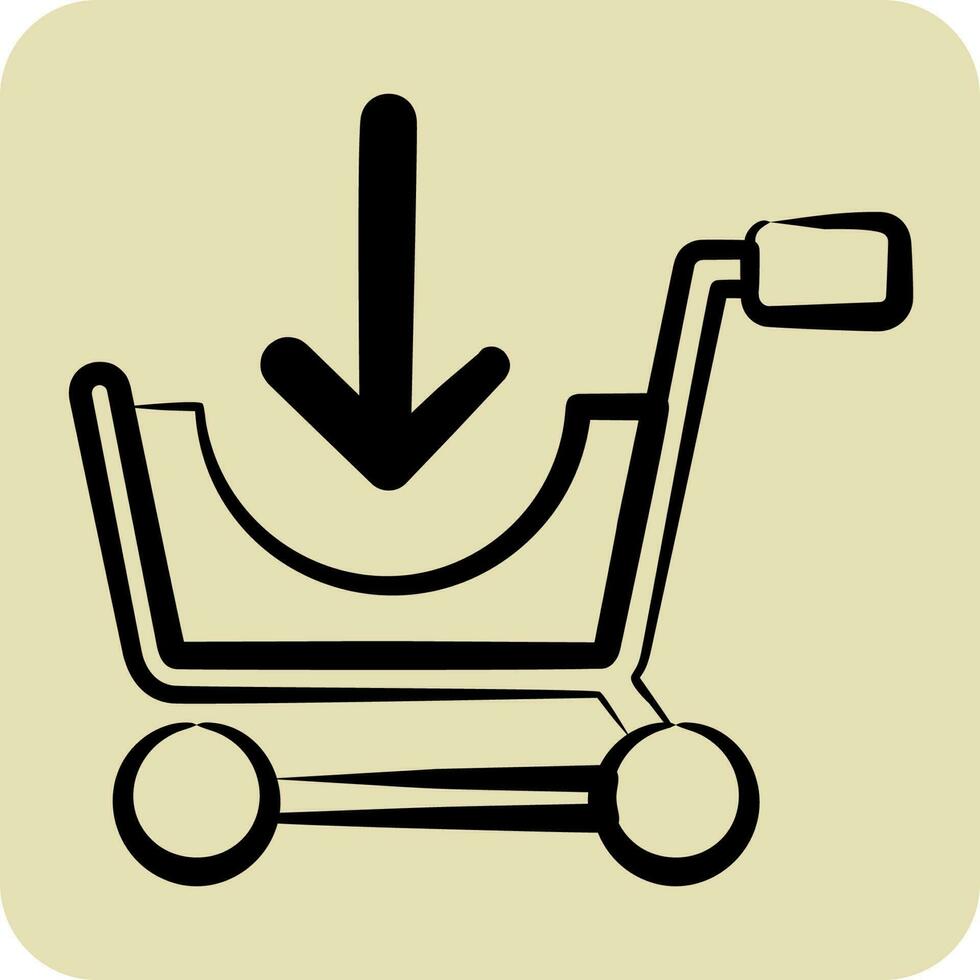 Icon Download. related to Online Store symbol. glyph style. simple illustration. shop vector
