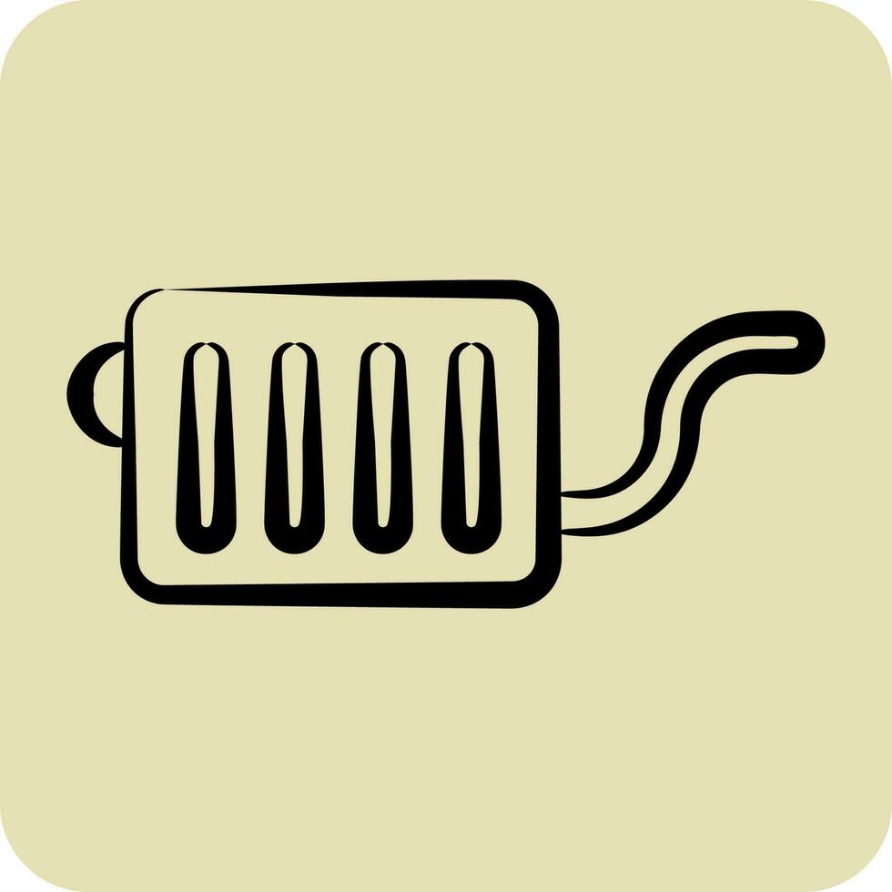 Icon Ehaust System. related to Car Service symbol. Glyph Style. repairin. engine. simple illustration vector