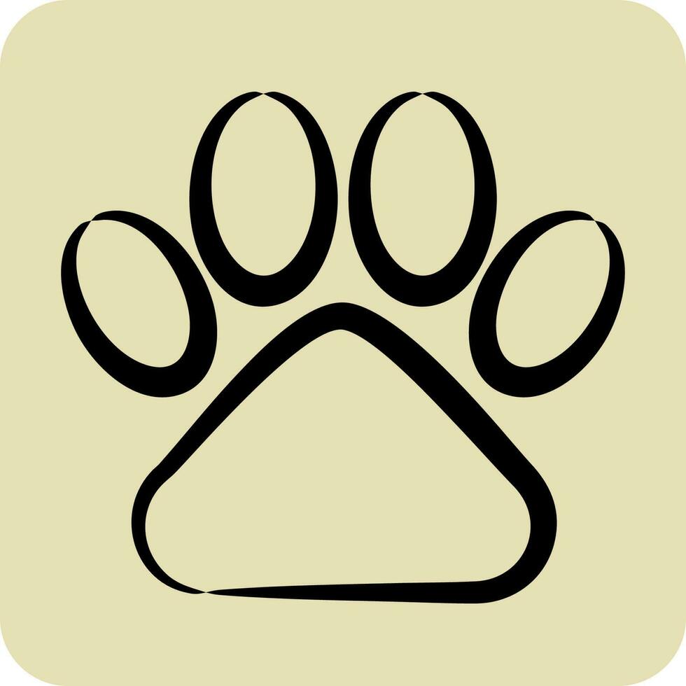 Icon Good For Pets. related to CBD Oil symbol. glyph style. simple design editable. simple illustration vector