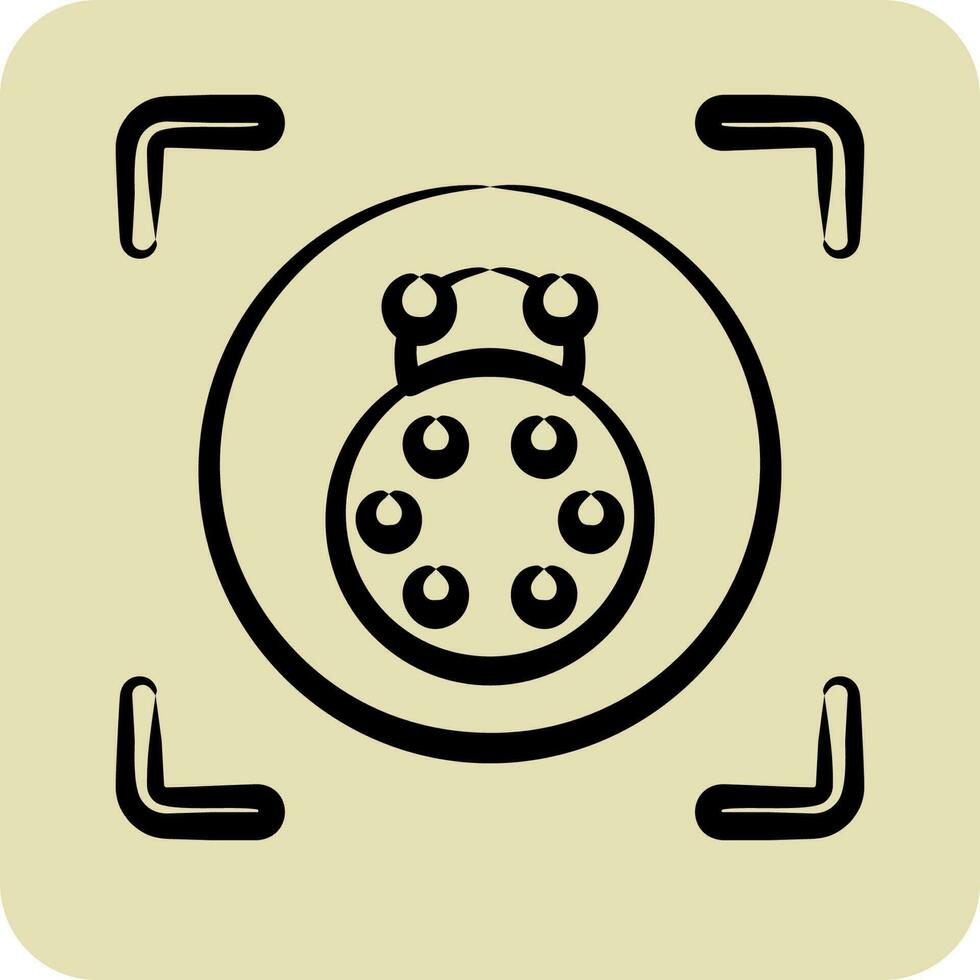 Icon Macro Photography. related to Photography symbol. hand drawn style. simple design editable. simple illustration vector
