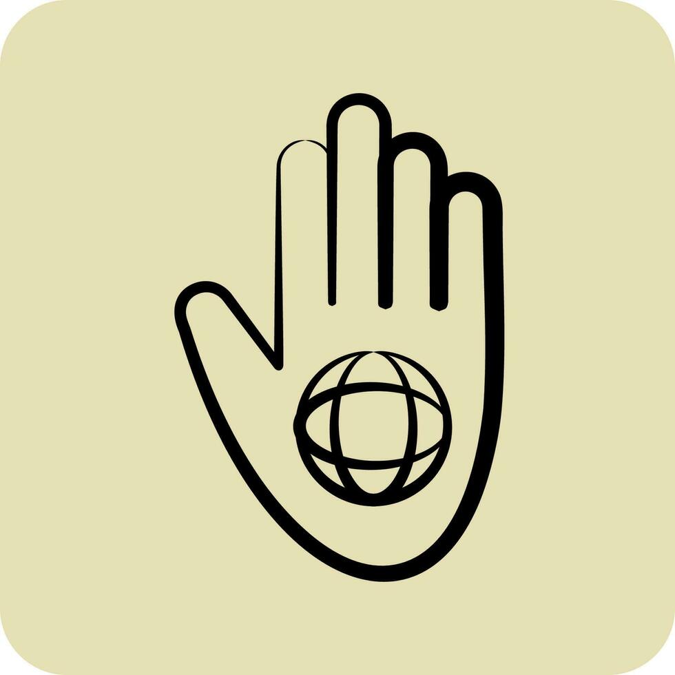 Icon Virtual Volunteering. related to Volunteering symbol. glyph style. Help and support. friendship vector