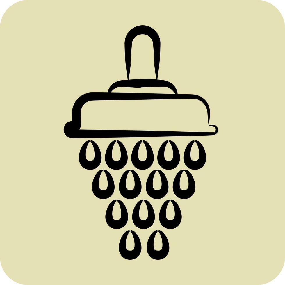 Icon Shower. related to Eid Al Fitr symbol. glyph style. islamic. ramadhan. simple illustration vector