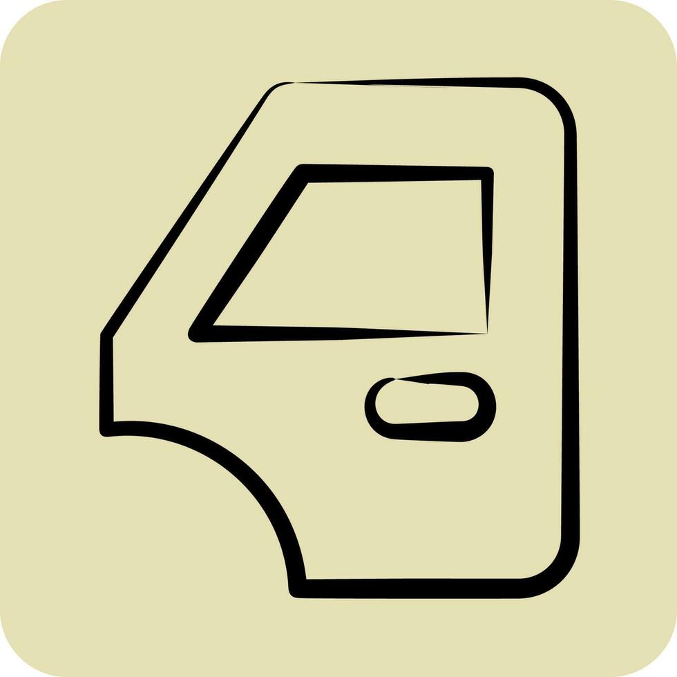 Icon Body Parts. related to Car Service symbol. Glyph Style. repairin. engine. simple illustration vector