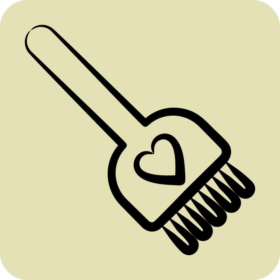 Icon Hair Dye Brush Brush. related to Barbershop symbol. glyph style. Beauty Saloon. simple illustration vector