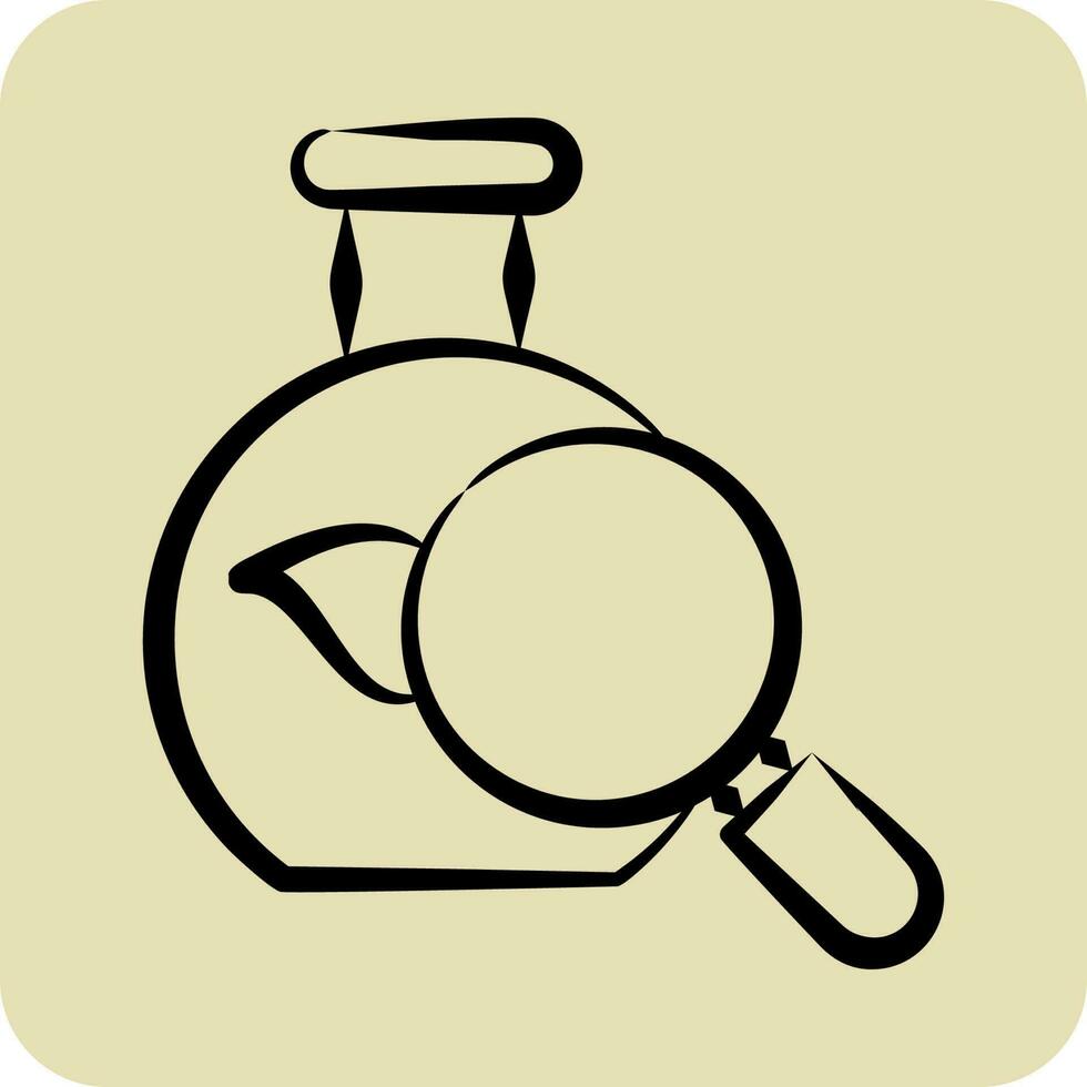 Icon Natural Research. related to Environment symbol. glyph style. simple illustration. conservation. earth. clean vector