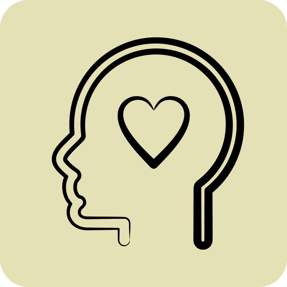 Icon Kindness. related to Psychology Personality symbol. glyph style. simple design editable. simple illustration vector