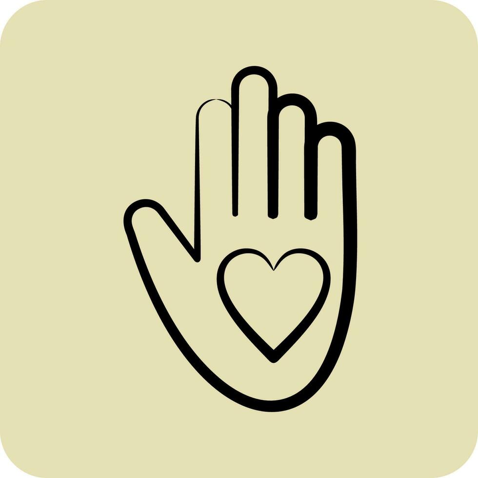 Icon Volunteering. related to Volunteering symbol. glyph style. Help and support. friendship vector