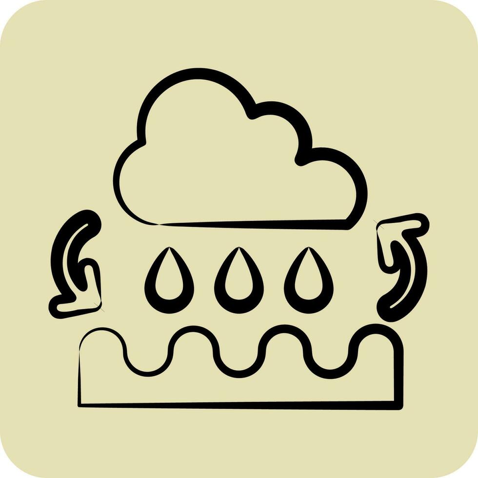 Icon Water Cycle. related to Environment symbol. glyph style. simple illustration. conservation. earth. clean vector