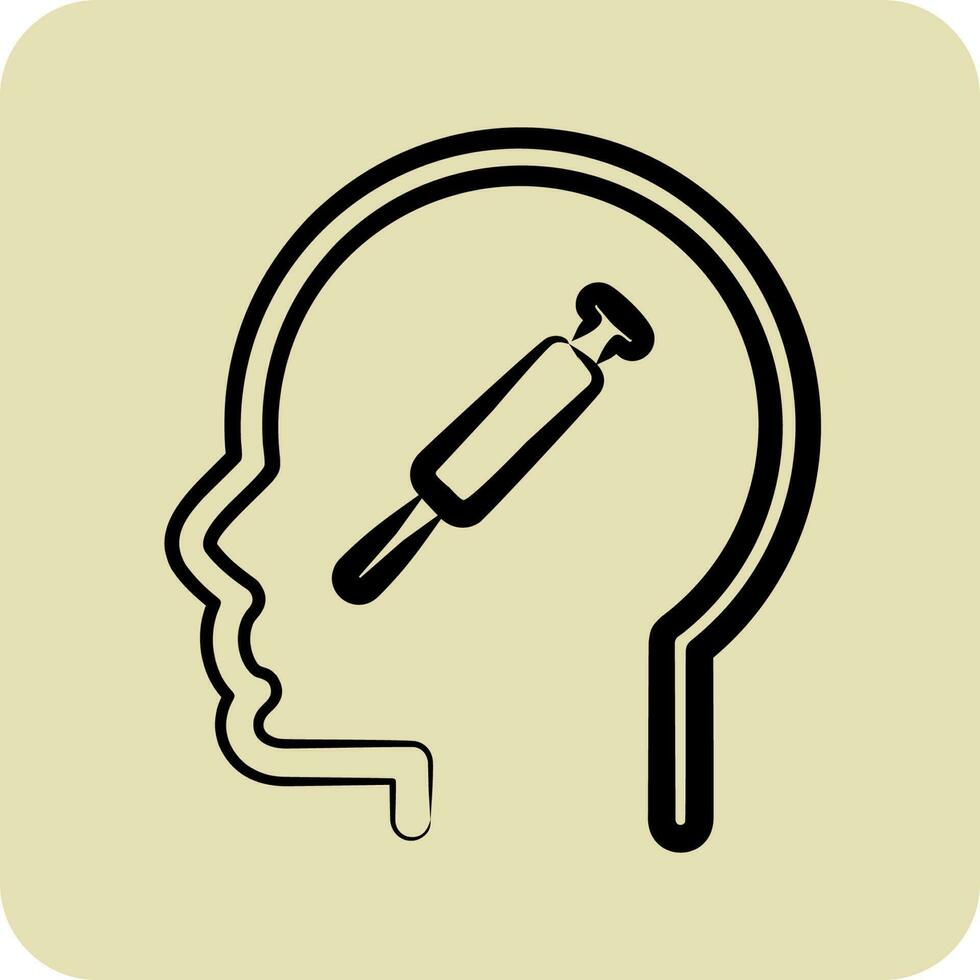 Icon Physic Addiction. related to Psychology Personality symbol. glyph style. simple design editable. simple illustration vector
