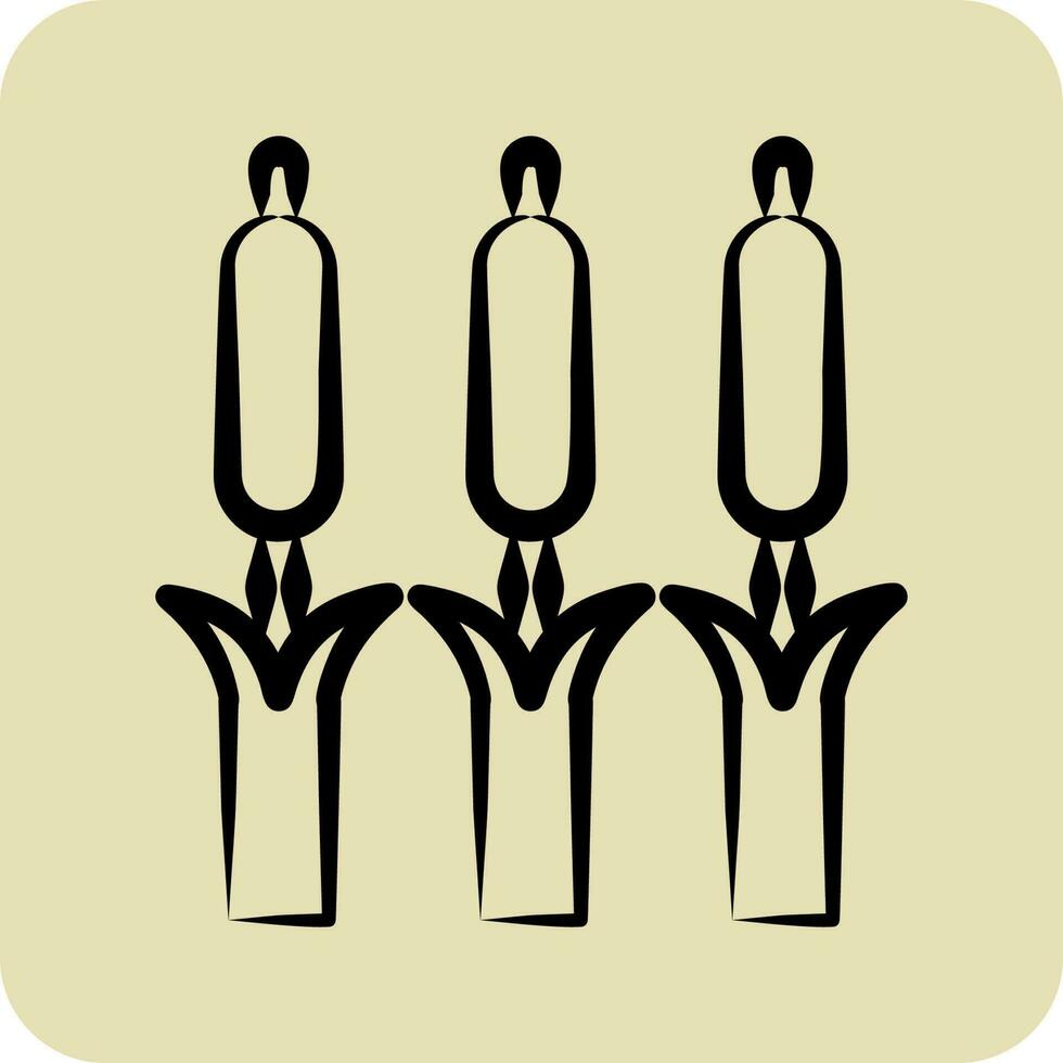 Icon Reeds. related to Environment symbol. glyph style. simple illustration. conservation. earth. clean vector