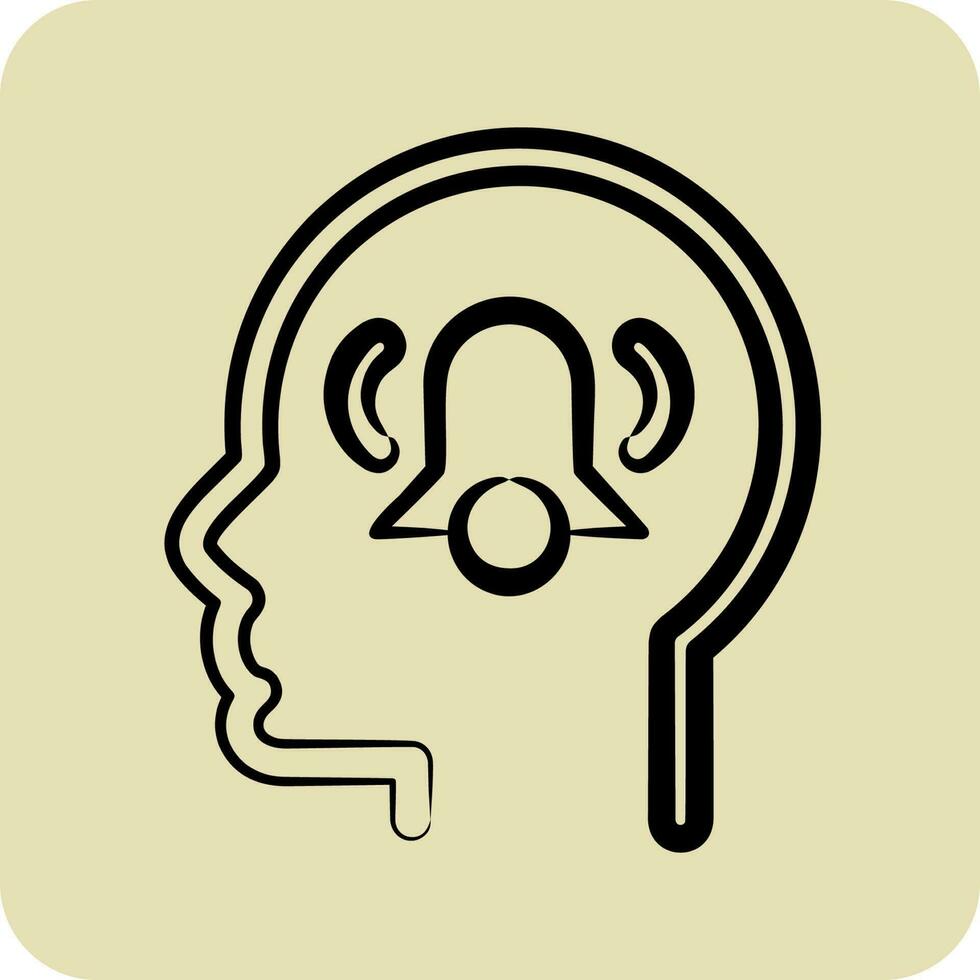 Icon Anxiety. related to Psychology Personality symbol. glyph style. simple design editable. simple illustration vector