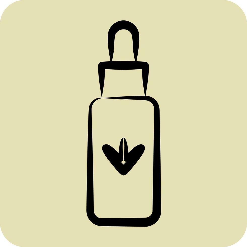 Icon Hemp Oil. related to CBD Oil symbol. glyph style. simple design editable. simple illustration vector