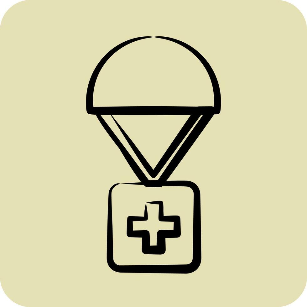 Icon Humanitarian Aid. related to Volunteering symbol. glyph style. Help and support. friendship vector