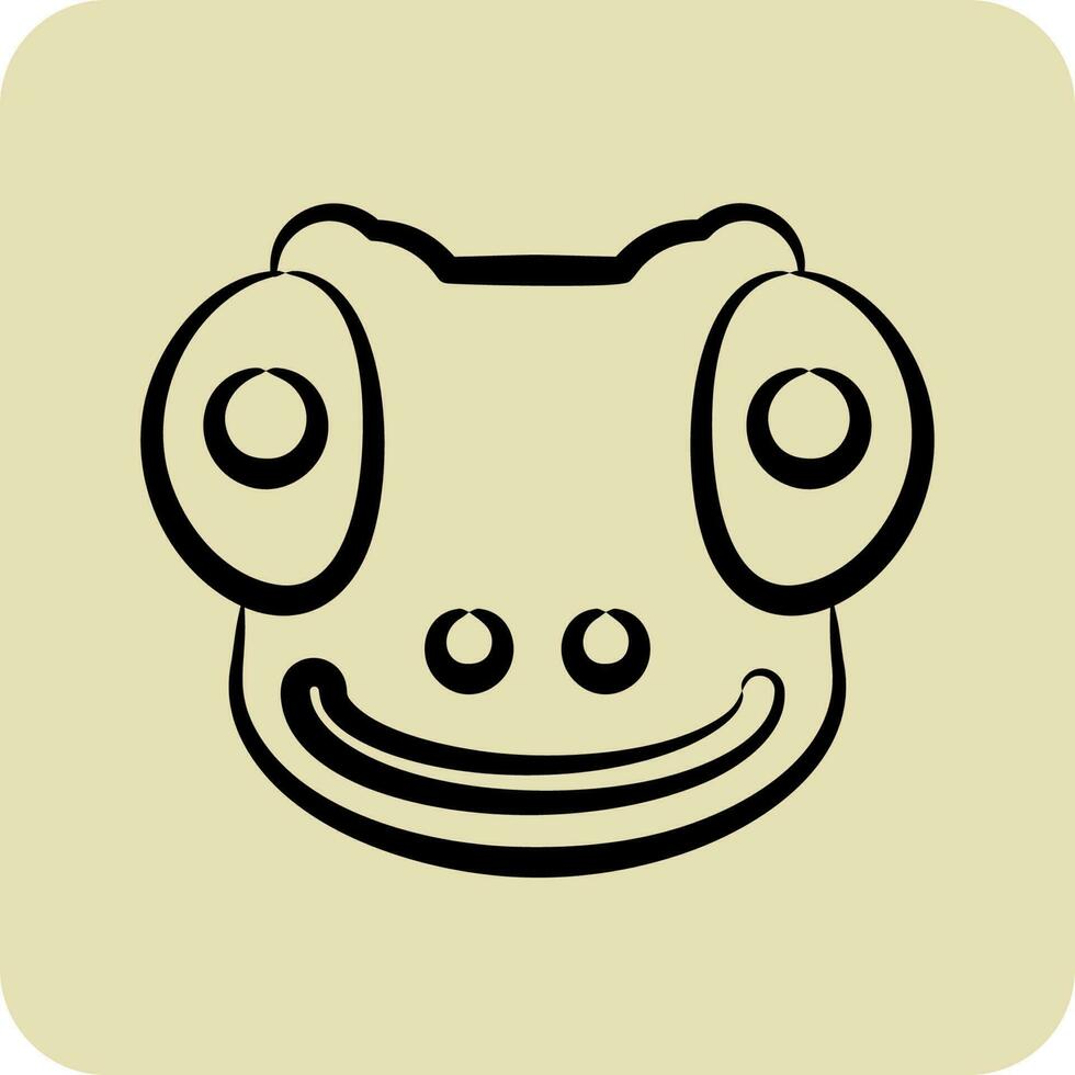 Icon Chameleon. related to Animal Head symbol. glyph style. simple design editable. simple illustration vector