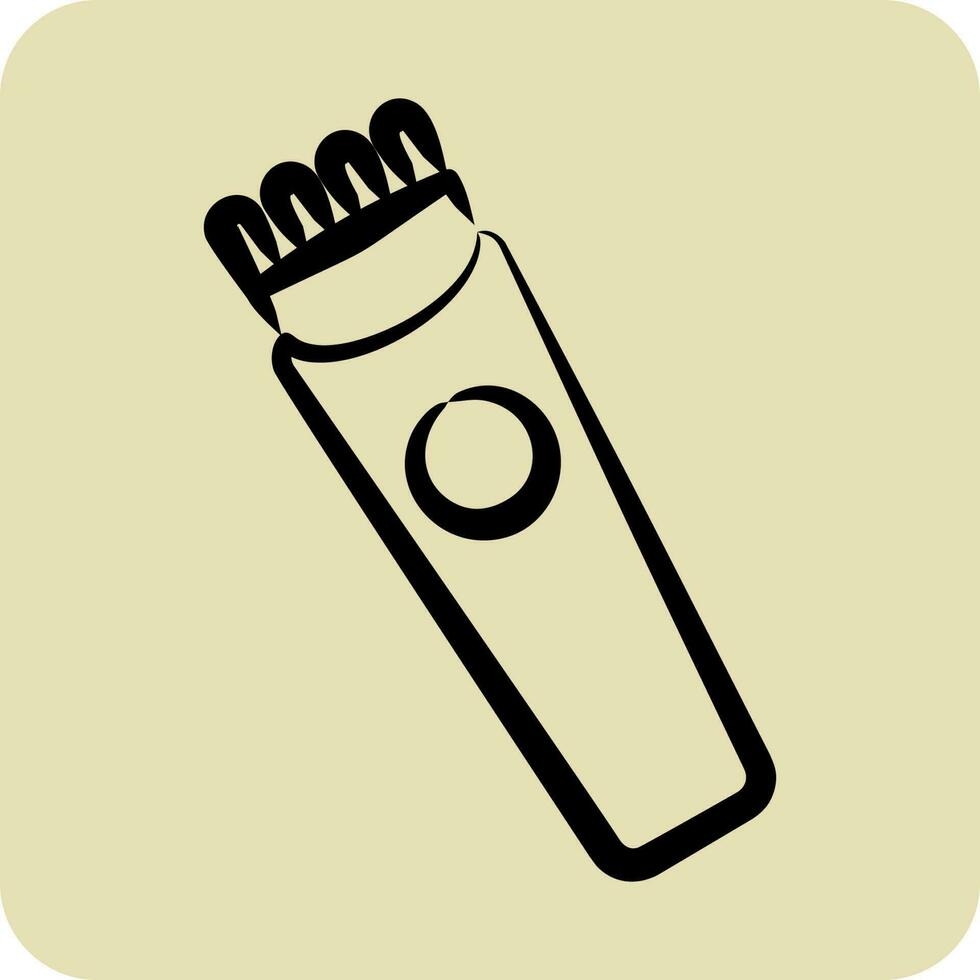 Icon Trimmer. related to Barbershop symbol. glyph style. Beauty Saloon. simple illustration vector