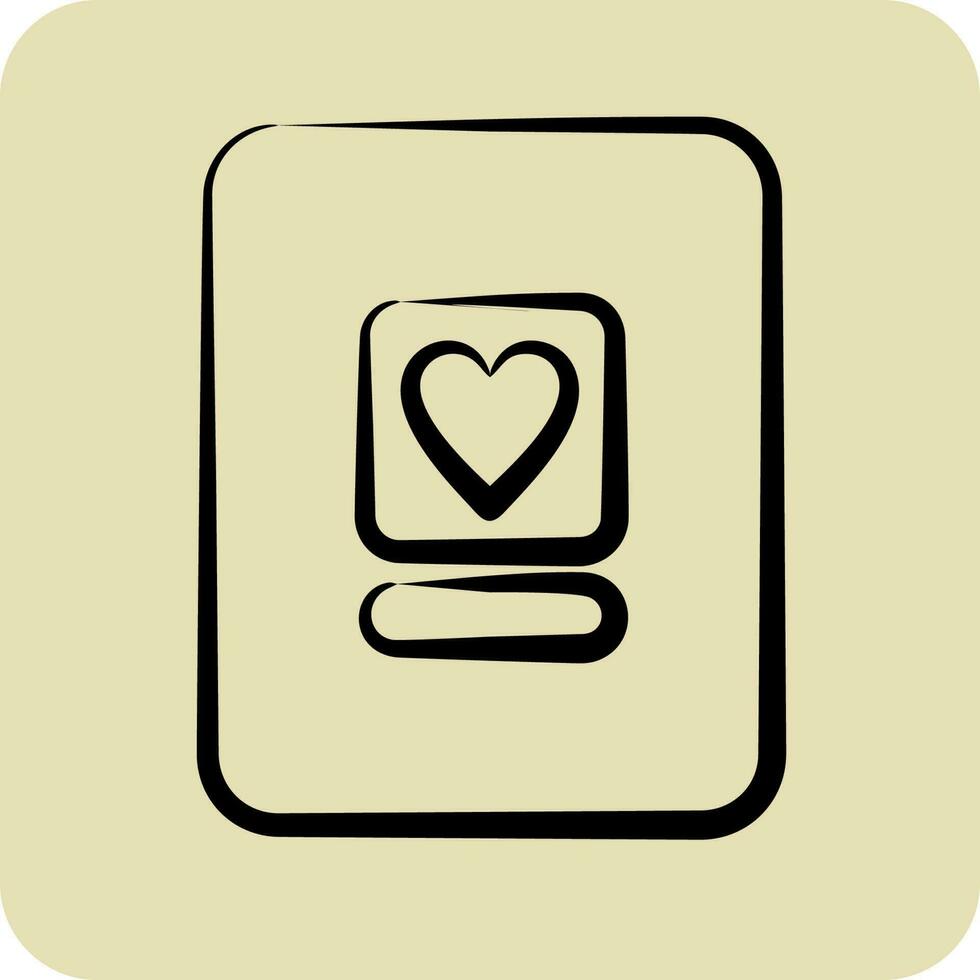 Icon Photo Album. related to Photography symbol. hand drawn style. simple design editable. simple illustration vector