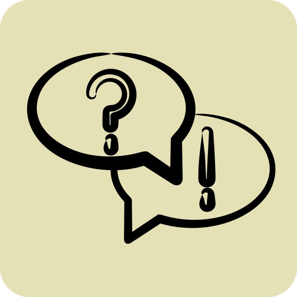 Icon Question and Answer. related to Education symbol. glyph style. simple design editable. simple illustration vector