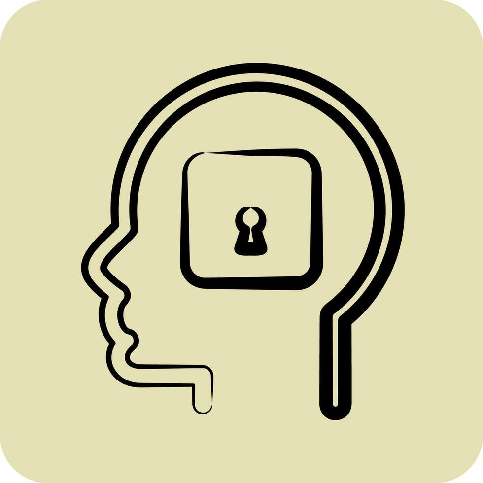Icon Psychology. related to Psychology Personality symbol. glyph style. simple design editable. simple illustration vector
