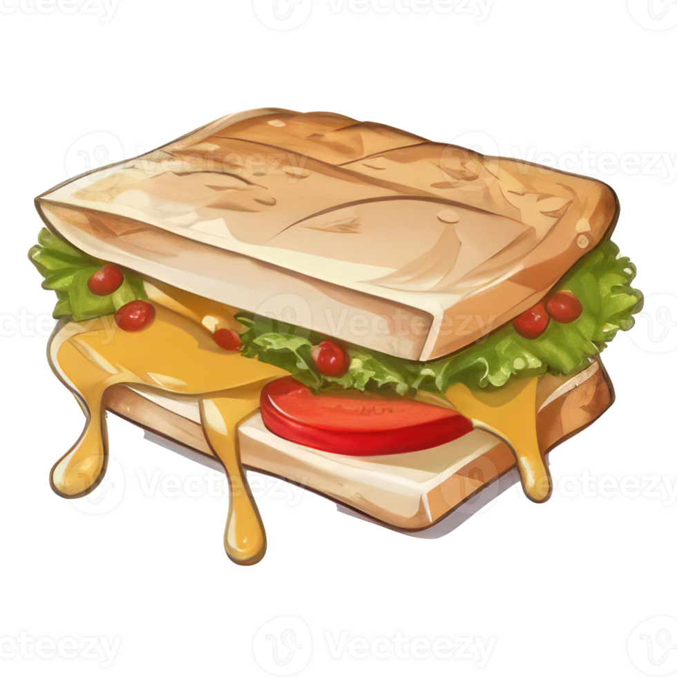 burger with meat, tomato, lettuce, cheese, and sauce . png